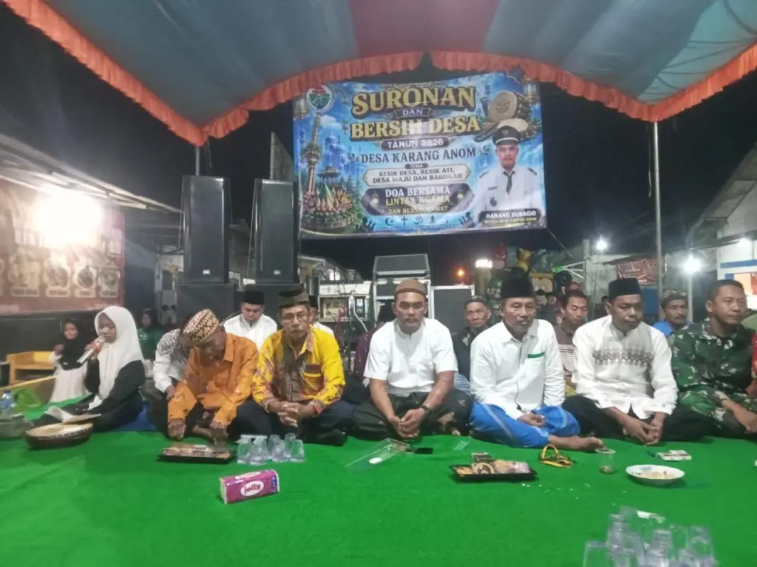 Doa Lintas Agama, Bersholawat, dan Santunan Anak Yatim Warnai Tradisi Bersih Desa Karang Anom