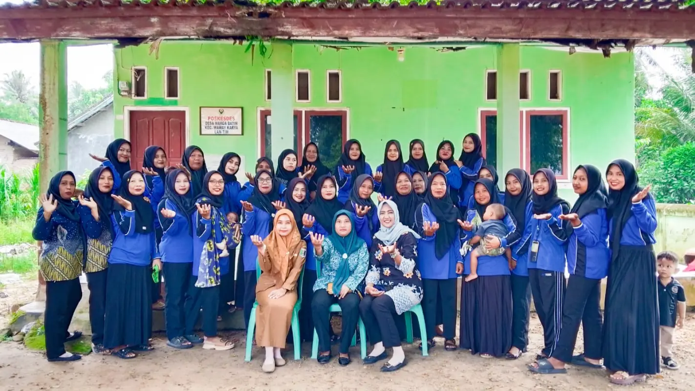 Guna Tingkatkan Gizi dan Cegah Stunting, Pemdes Marga Batin dan Bidan Desa Genjot Pelayanan Posyandu