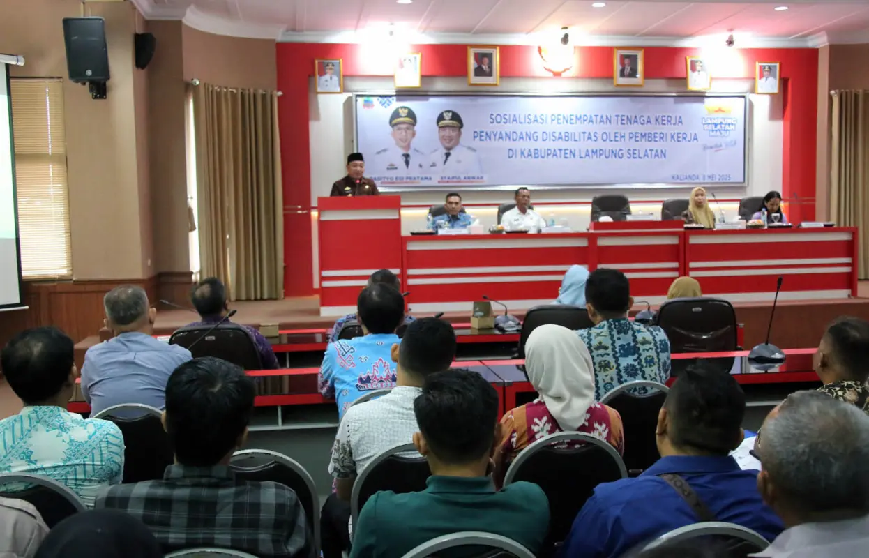 Pastikan Penyandang Disabilitas Mendapatkan Haknya, Pemkab Lampung Selatan Gelar Sosialisasi Penempatan Tenaga Kerja Disabilitas