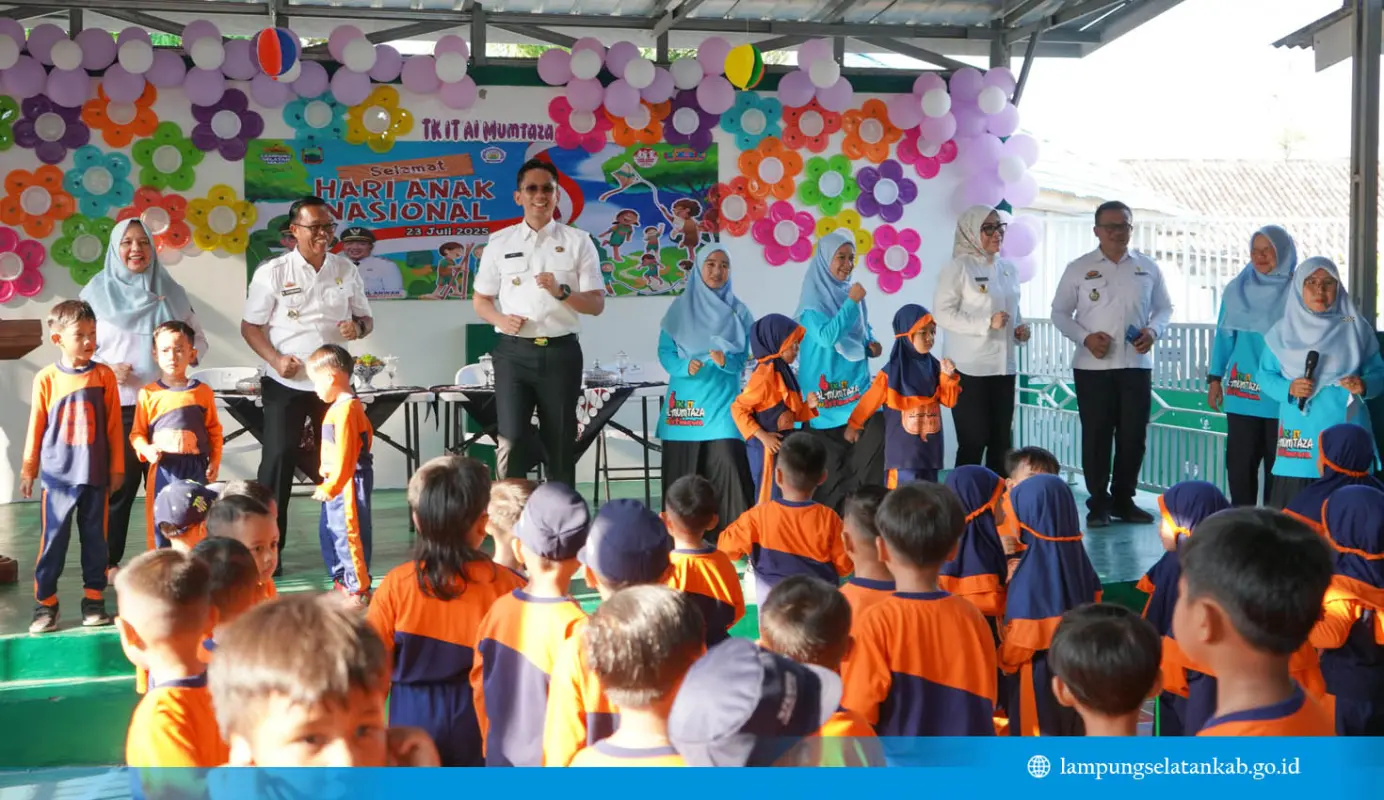 Senyum  Tawa dan Harapan Anak TK IT Al Mumtaza Meriahkan Hari Anak Nasional di Lampung Selatan