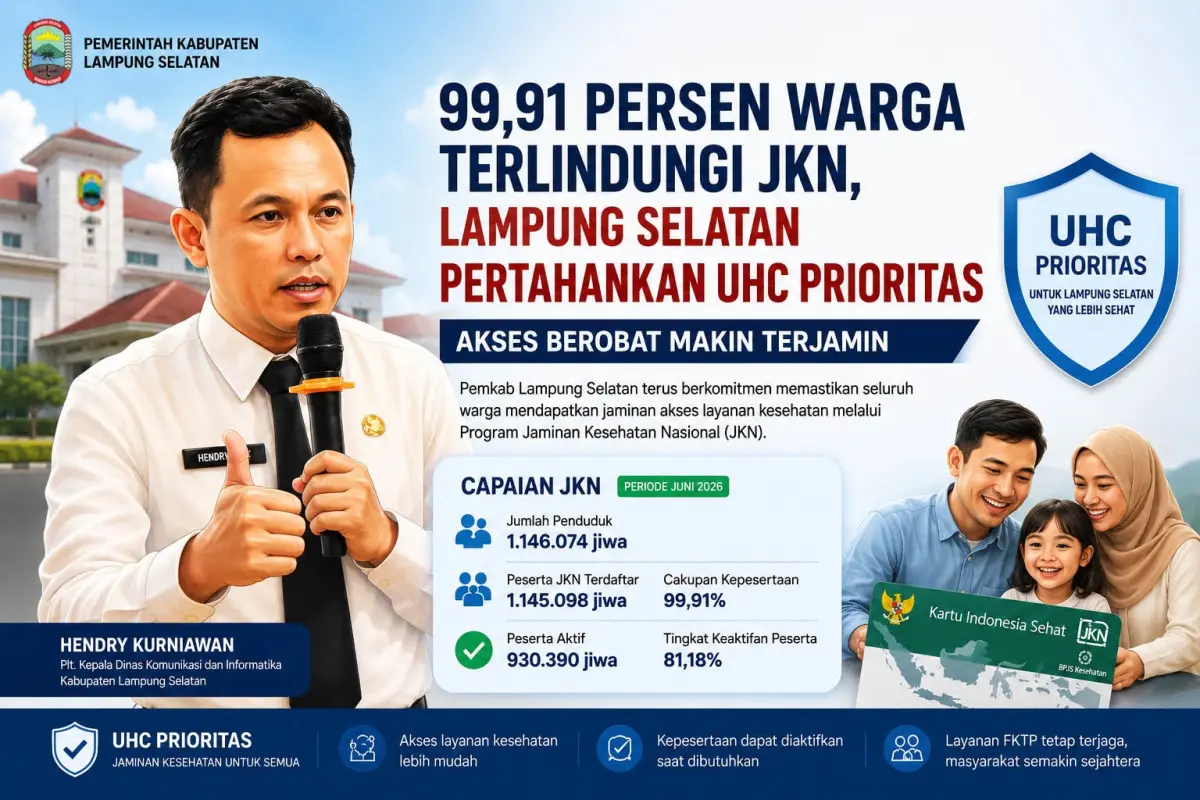 Warga Lampung Selatan Terlindungi JKN.Akses Berobat Kian Terjamin, 99,91 Persen