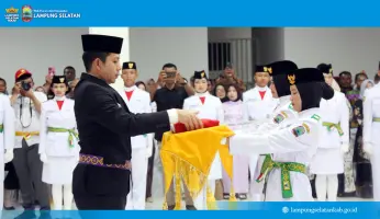 41 Anggota Paskibraka Lampung Selatan Dikukuhkan, Siap Kibarkan Merah Putih di Menara Siger