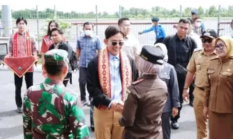 Bupati Lamsel, Radityo Egi Pratama tiba di Bandara Raden Inten II usai mengikuti Retreat di Magelang