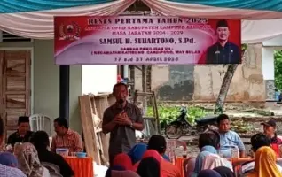 Fraksi PDI-Perjuangan DPRD Lamsel Samsul H. Suhartono, SPd., Gelar Reses di Desa Sidoasri Kecamatan Candipuro