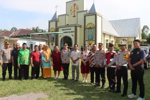 Pengamanan Ibadah Gereja, Kapolres Lamtim Temui Jema'at