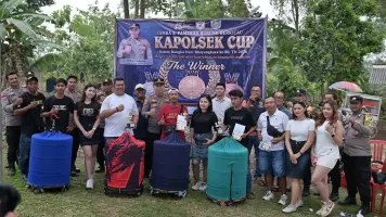 POLSEK SEKAMPUNG UDIK SUKSES GELAR LOMBA BURUNG KAPOLSEK CUP, PERKUAT SINERGI DI RANGKAI HUT BHAYANGKARA KE-80